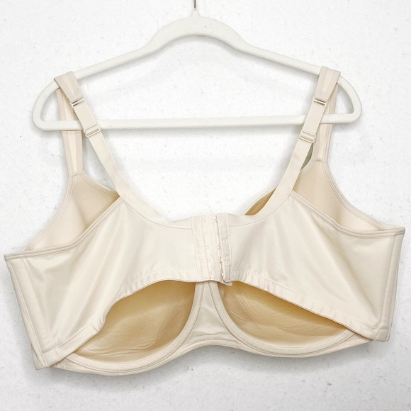 Cacique Smooth Lightly Lined Balconette Underwire Bra Nude Pale 50DDD Like New - Picture 4 of 9